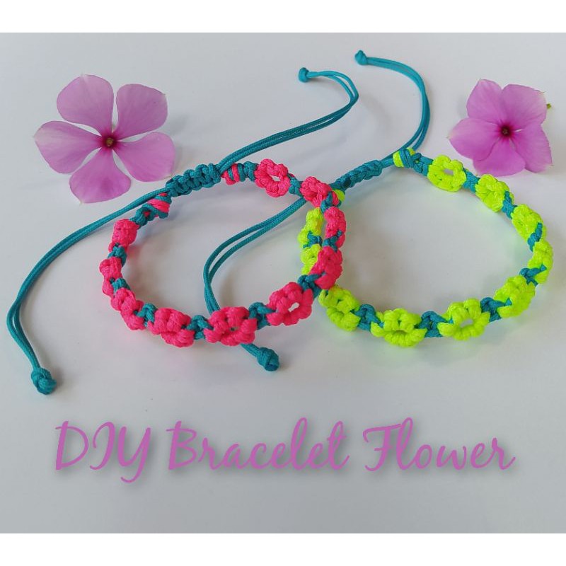 DIY Gelang Bracelet Bunga Rajut Untuk Wanita