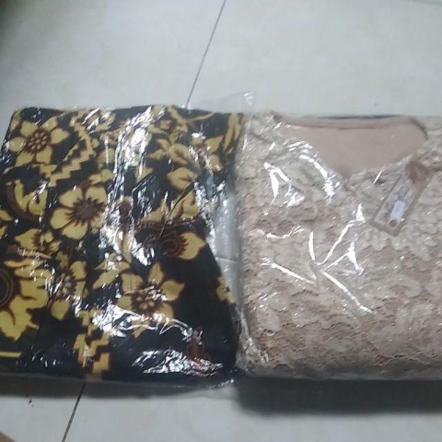 Bajucouple Pasangan Batikcouple Broklat 2564 Gamis Katun Kemeja Panjang