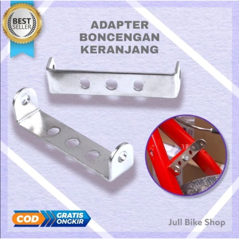 Adapter konektor rak keranjang sepeda boncengan u shape mtb lipat dll adaptor pannier