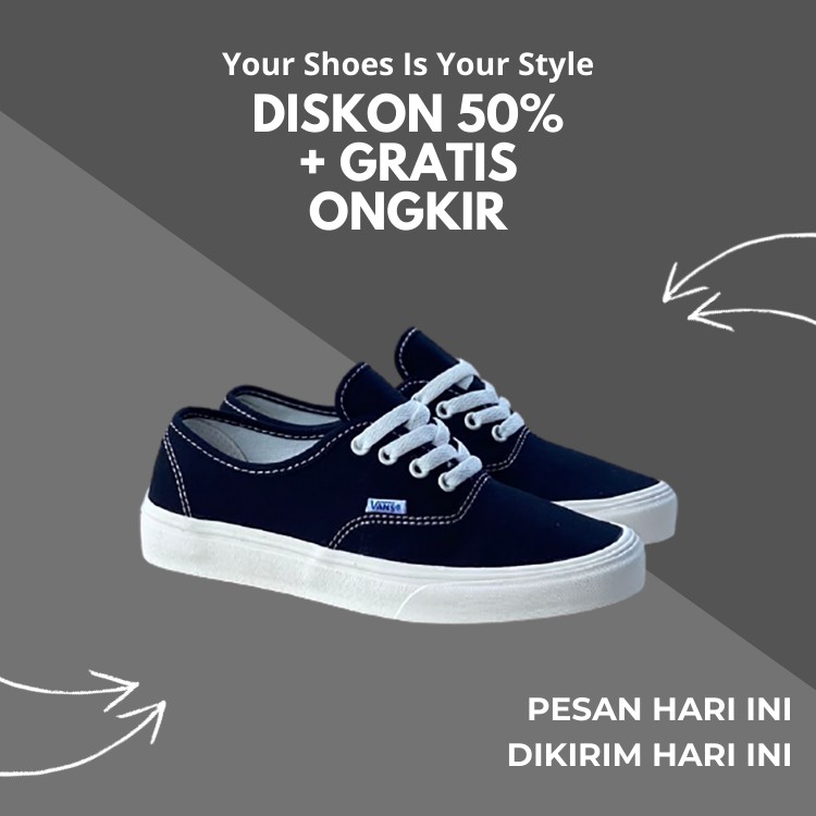 (BISA COD ) VANS AUTHENTIC OG BLACK WHITE  PREMIUM / SEPATU VANS AUTHENTIC PREMIUM OG BLACK WHITE