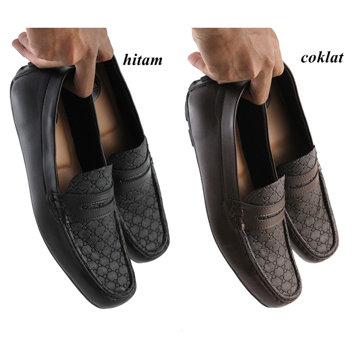 sepatu pria walkers mocasin casual santai formal kerja kantor slip on