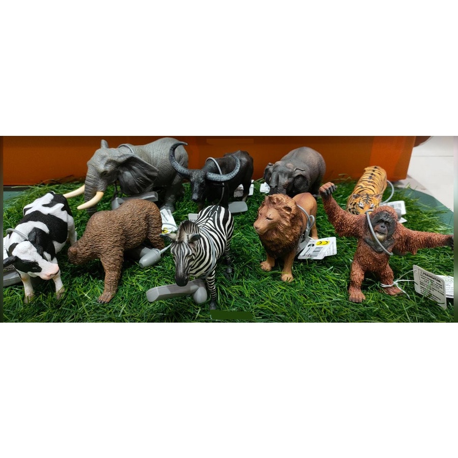 Sale Mainan: Collecta Figure Cow/ Bear/ Zebra/ Lion/ Tiger/ Orang Utan/ Bufallo/ Elephant Original