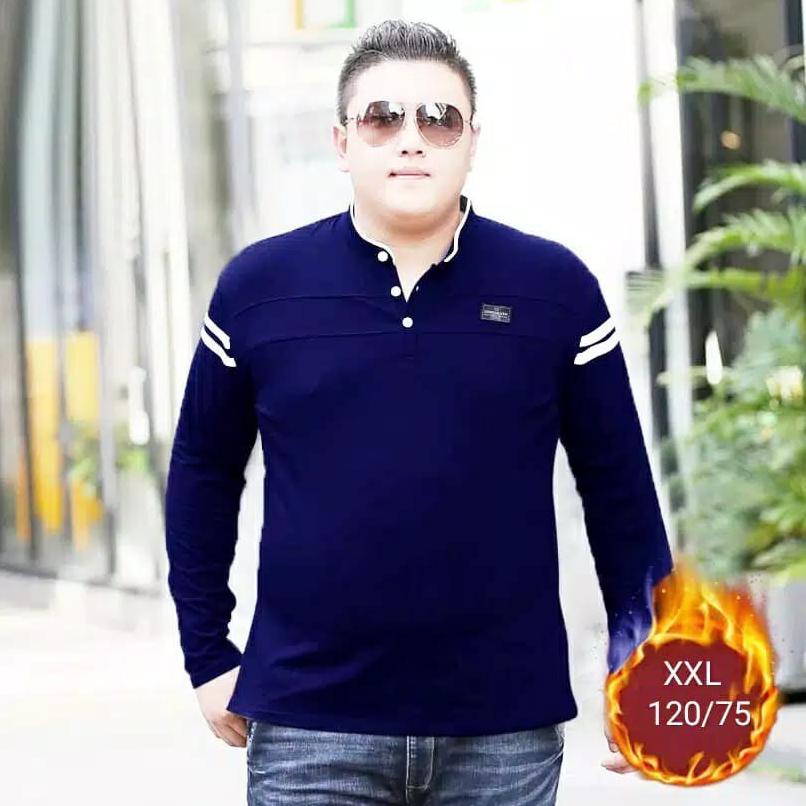 LSW BAJU KAOS PRIA KRAH KOKO BIGSIZE/JUMBO XL-XXL-3XL/ATASAN LENGAN PANJANG/BAJU PRIA PEGASUS➜♂ (Dis