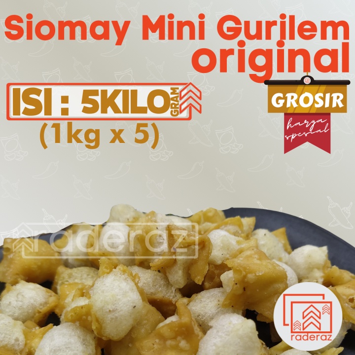 KHUSUS GROSIRAN - GURILEM MINI 5KG (1kgx5pcs) Siomay Kering Toping Baso Aci Cuanki Seblak by RADERAZ