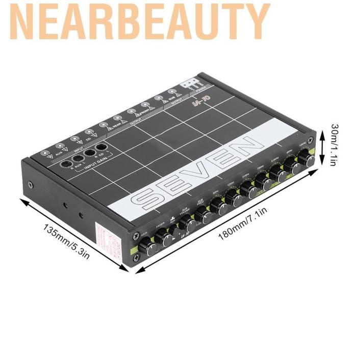 Nearbeauty Equalizer Audio Stereo 7 Band Dengan Aux Untuk Mobil