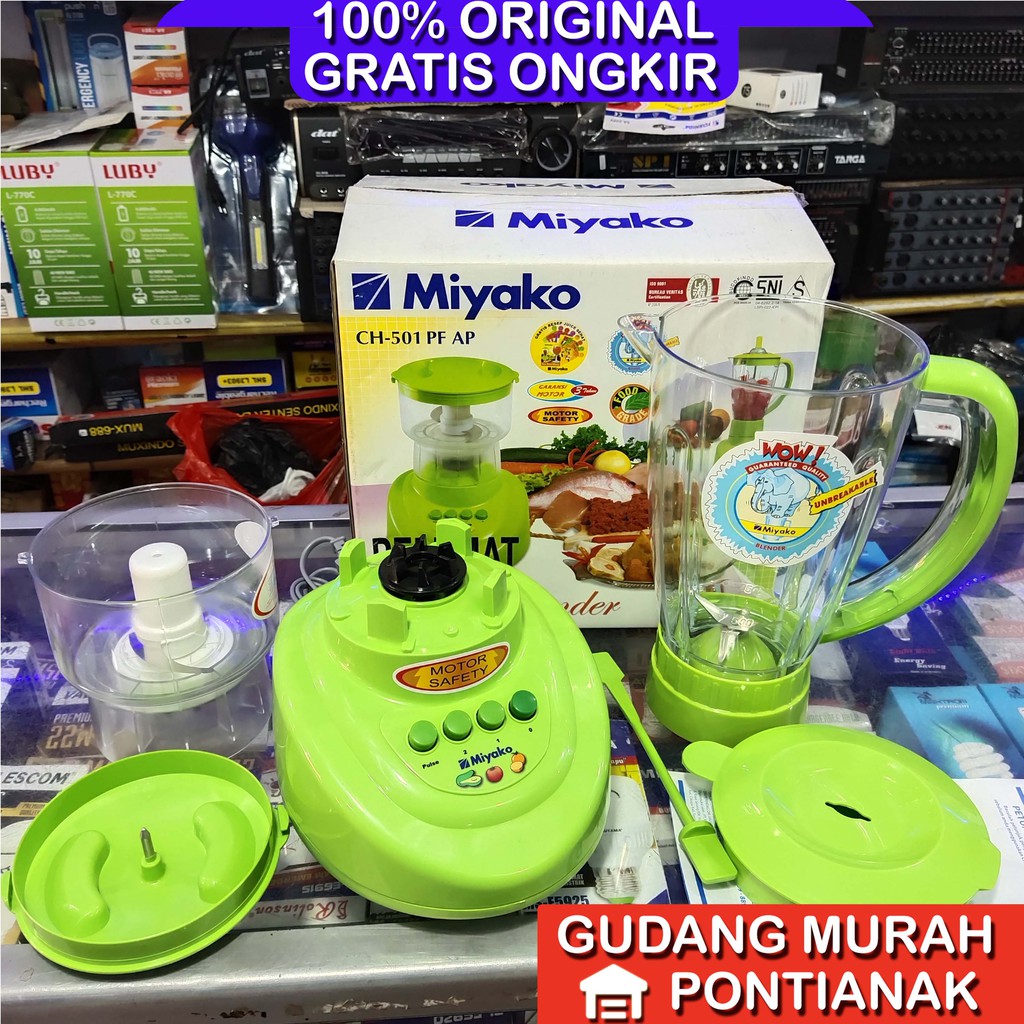 Blender Choper Miyako CH 501 PF AP pelumat daging bumbu basah dan kering 1,5liter 1.5