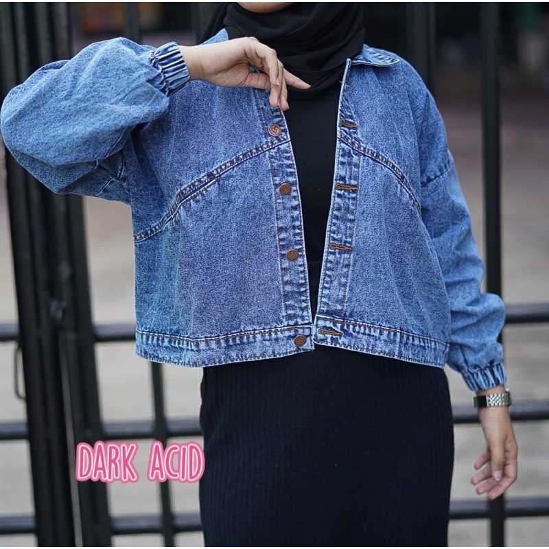 TRIVELA LY VINTAGE OVERSIZE JACKET / JAKET VINTAGE JEANS /. BELLA