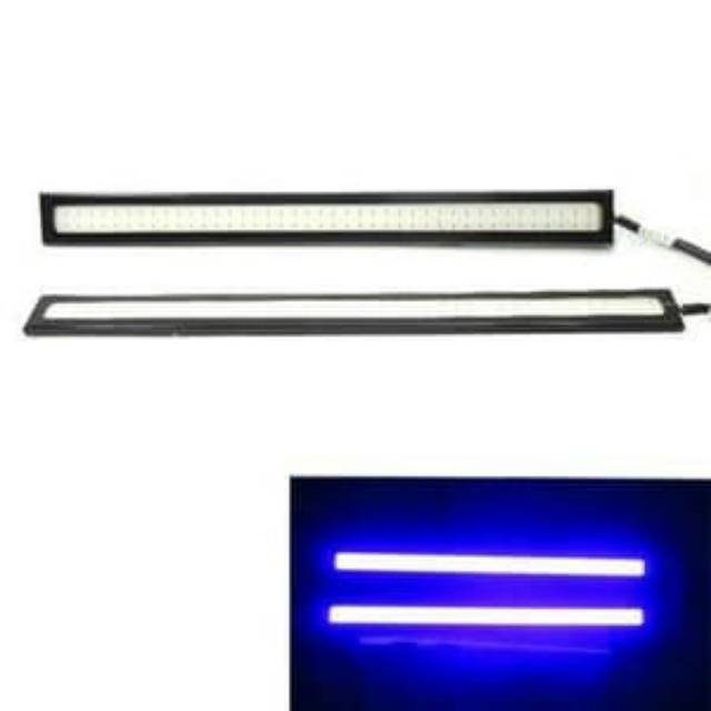 Led DRL Mobil Panjang 17cm 12W Warna Biru