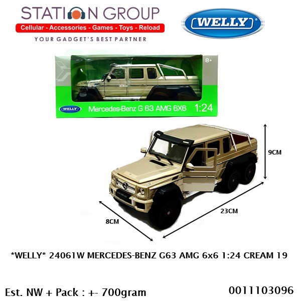 WELLY 24061W MERCEDES-BENZ G63 AMG 6x6 1-24 CREAM 19
