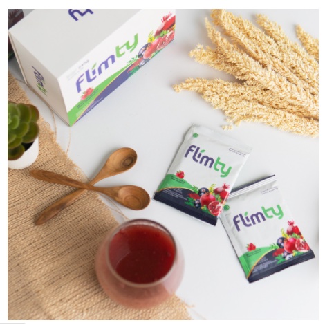 [MH] Flimty Fiber Original 1 Box 16 Sachet Obat Pelangsing Bpom Halal