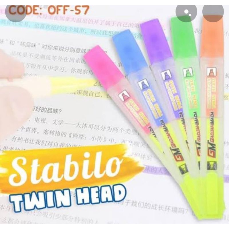 

STABILO DENGAN DUA WARNA MURAH/BARU