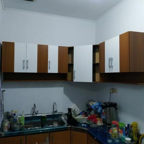 Rak Piring Lemari Gantung Dapur Kitchenset Atas Pintu Polos Leter L Franciaseller
