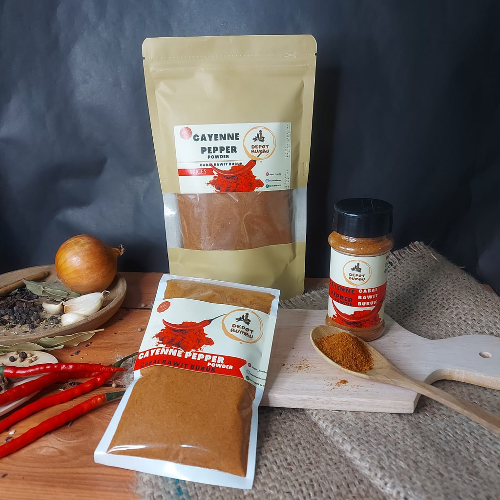 

Cayenne Pepper Powder Cabe Rawit bubuk extra pedas pilih varian kemasan