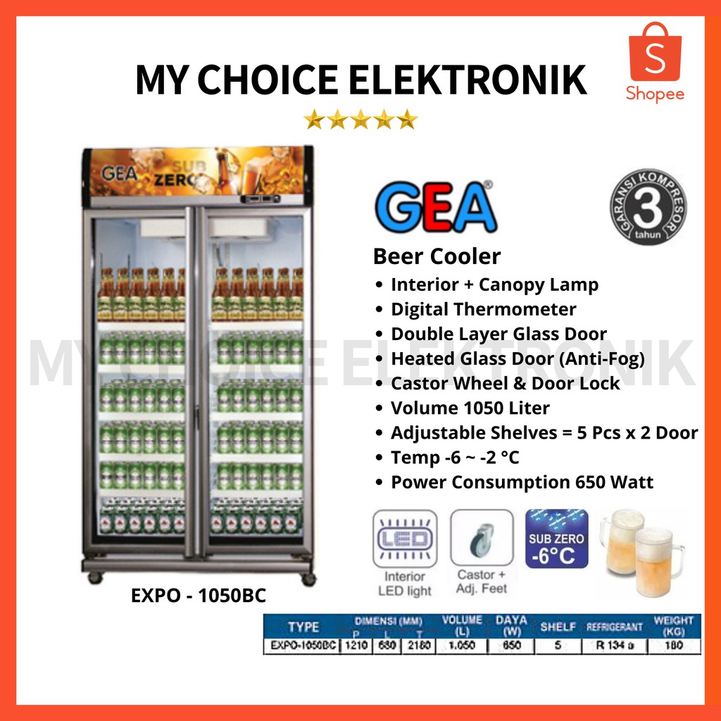 GEA Beer Cooler EXPO-1050BC Sub Zero