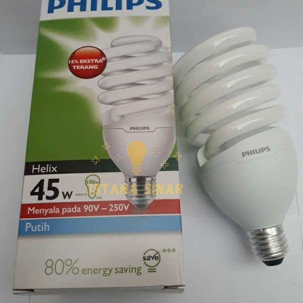 Lampu Spiral Philips Tornado 45 watt 45watt 45 w 45w Lampu Ulir