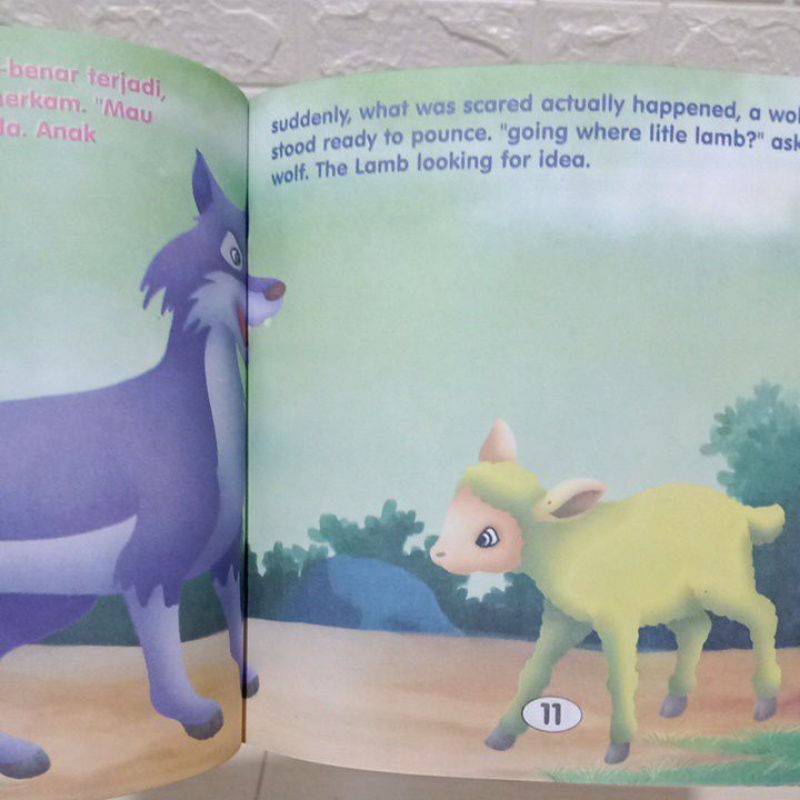 Buku Dongeng Fabel Serigala dan Anak Kambing / Bilingual