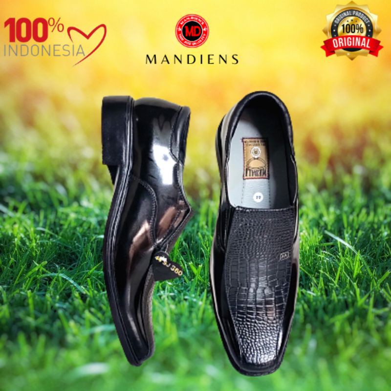 MANDIENS - SJ360 / SJ160 Sepatu Pantofel Kulit Asli Original Medali Export Quality