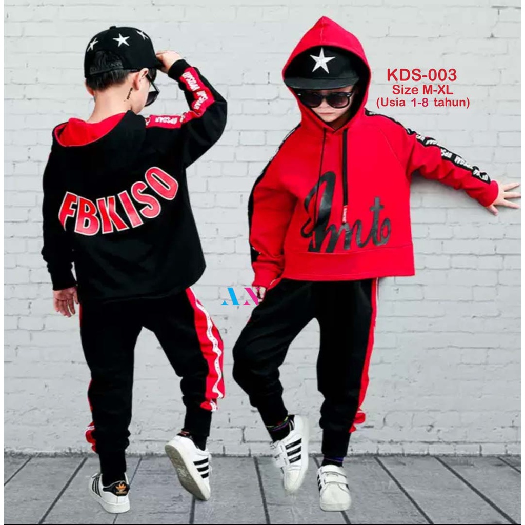 AA1 - Hoodie Fleece Anak unisex Cowo Cewe KDS-003