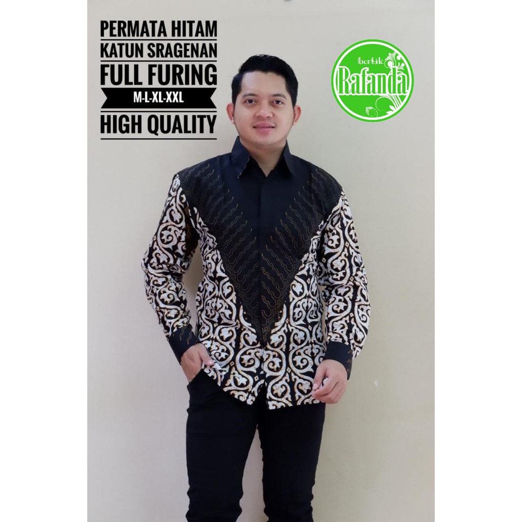 PERMATA HITAM RAFANDA BATIKSOLOAMANAH BAJU KEMEJA BATIK SOLO PRIA LENGAN PANJANG PENDEK LAPIS FURING ATASAN BATIK PREMIUM MODERN KATUN HALUS ADI PRAKASA PERMATA HITAM WULU SEKTI KOPI MOCA ARFANA NAVY MARENO  MERAK SOGAN WULU SEKTI MERAK MERAH ABSTRAK CABE