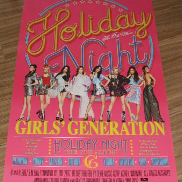 OFFICIAL Poster Snsd Holiday Ver from Holiday night album