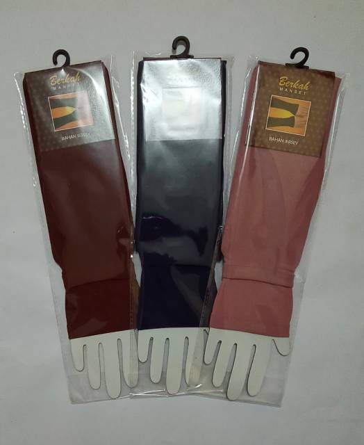 Manset tangan warna polos muslimah bahan jersey-2