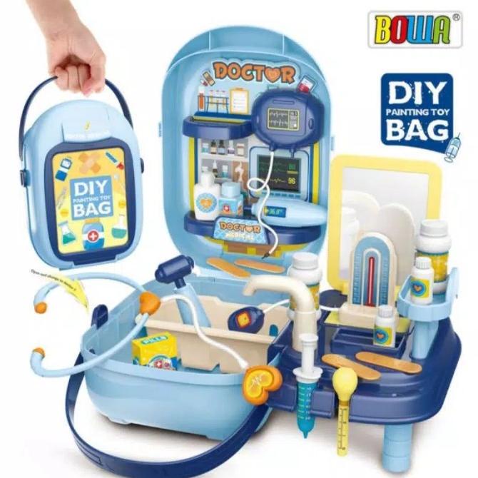 Mainan dokter dokteran doctor DIY bag premium dokter play set