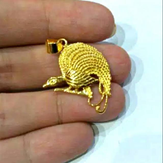 Pendant Cendrawasih Indonesia Jewellery Gold Toko Liontin Emas asli