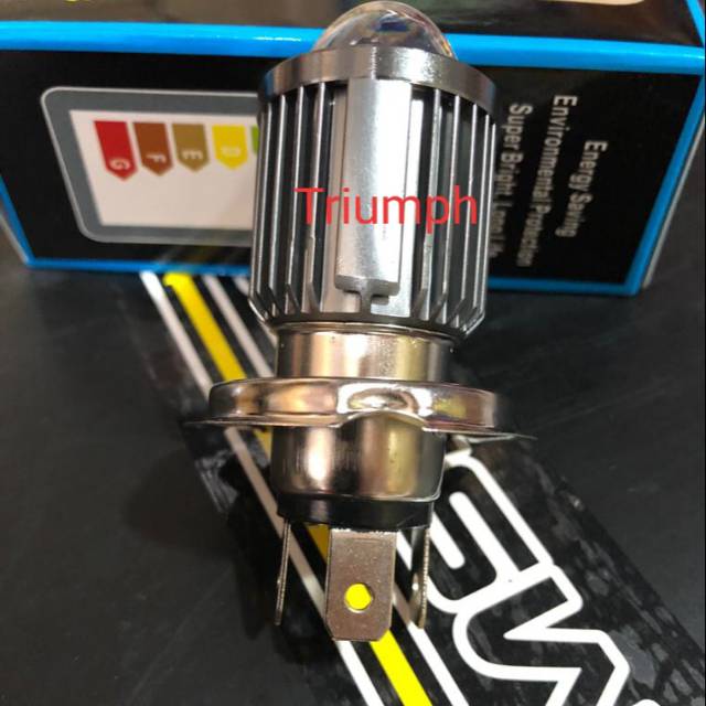 lampu bohlam depan H4 LED laser projie mini  Vixion dan bebek