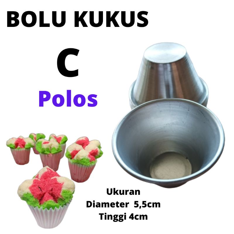 12pcs/Cetakan bolu kukus/cetakan kue kukus/polos dan lubang/varian A B C