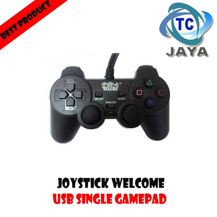 Joystick Welcome Xshock2 Single Gamepad - Hitam