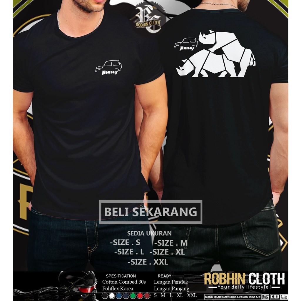 Kaos Mobil Suzuki Jimny Logo Badak Baju Otomotif