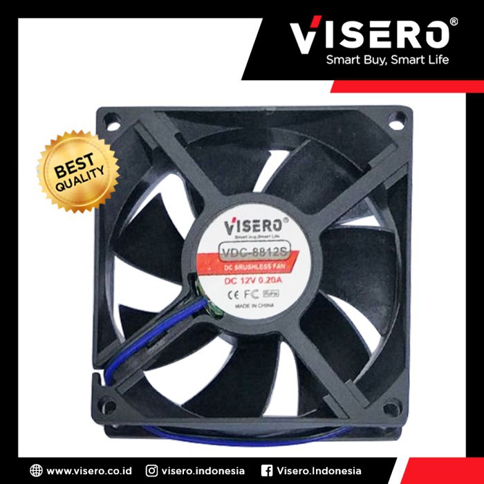 FAN DC 8X8+SOCKET (VDC-8812S)