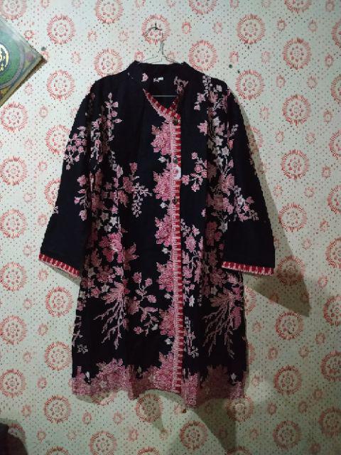 Tunik Batik Sakura Matt.katun Primisima Tersedia Ukuran S,m,l,xl,xxl&3xl Jumbo Ld 120