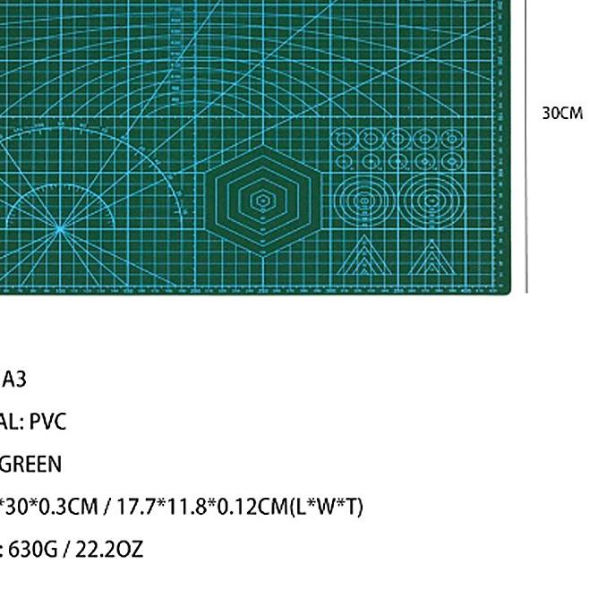 

Banyak Peminat ❀ Alas Potong Ukuran A3 /A4 /A5 PVC Cutting Mat Cutting Pad Board Alat DIY Double Size^^