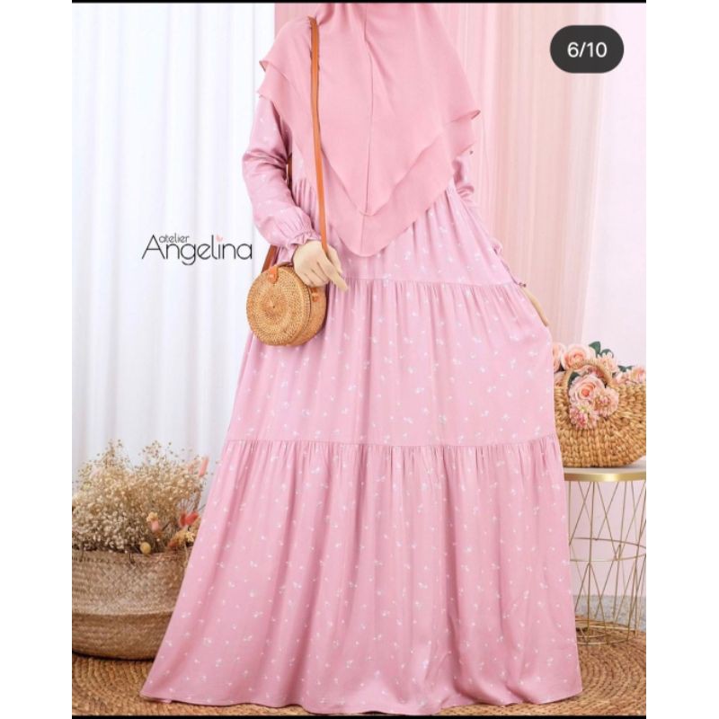 Atelier Angelina Bella Dress Tiny Rose Dusty Pink (S)