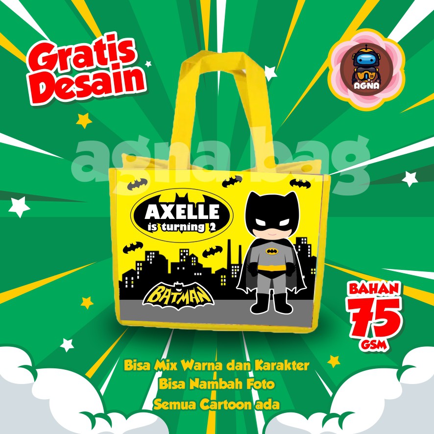 

GOODIE BAG MURAH / TAS ULTAH CUSTOM /TAS ULTAH PROMO/ TAS ULTAH BATMAN 3