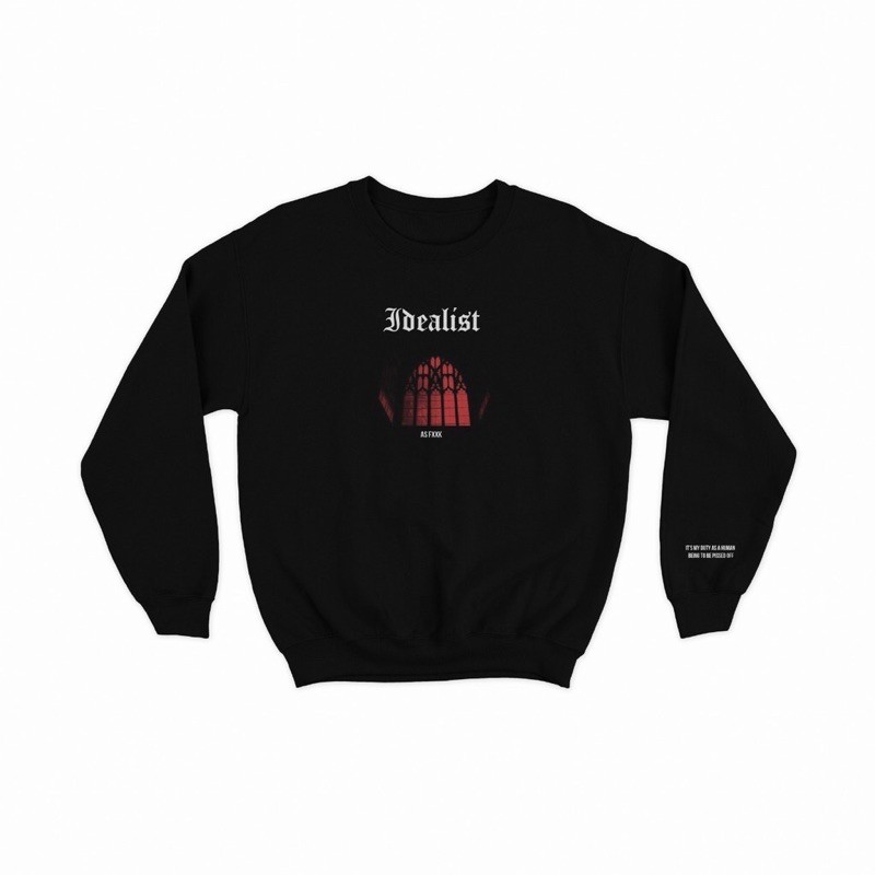 IDEALIST BLACK CREW NECK