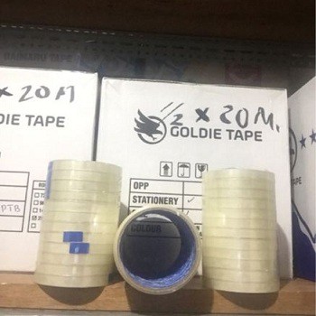 

6 ROLL Lakban / Selotip / Isolasi GOLDIE 1/2 INCH 11 MM x 20 M