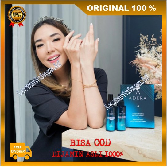 [BISA COD] Adera Brightning Body Spray Peeling & Body Serum Spray Lotion Glowing 100% ORIGINAL BPOM