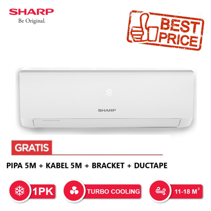 Sharp Ac 1 Pk Ah A9vey Free Aksesoris Shopee Indonesia 