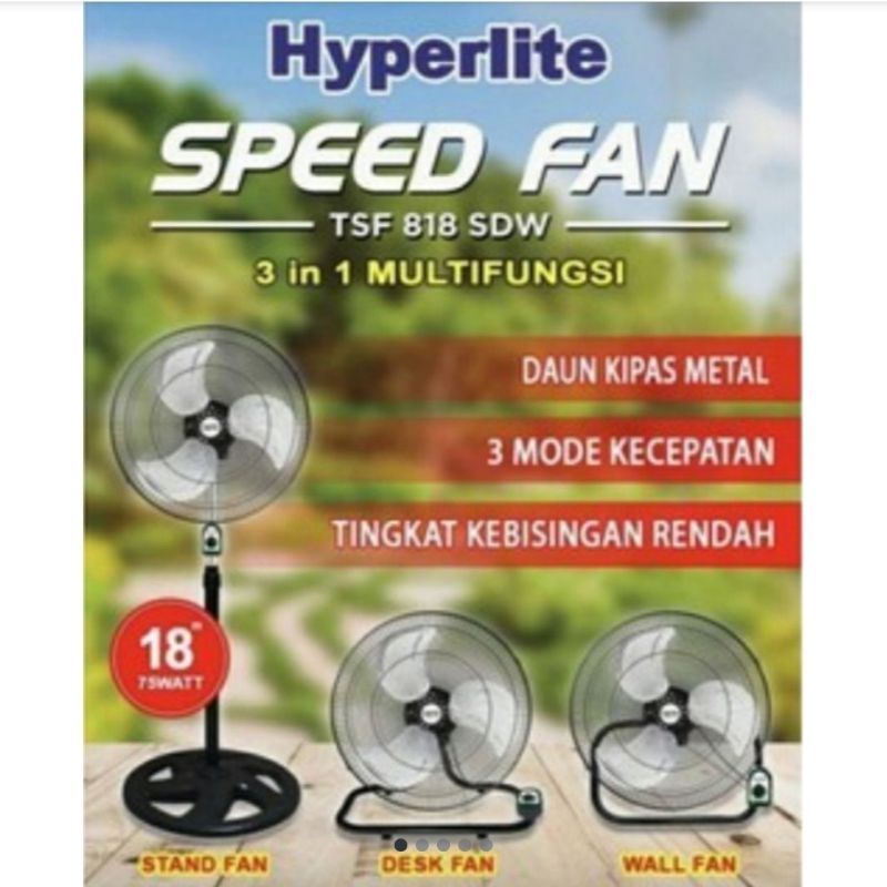 HYPERLITE Kipas Angin Besi Tornado 18 Inchi 3 In 1 By ARASHI