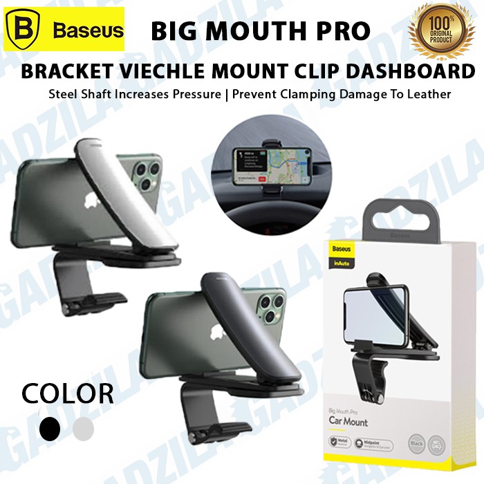 BASEUS BIG MOUTH PRO CAR MOUNT PHONE HOLDER CLIP HP DASHBOARD MOBIL