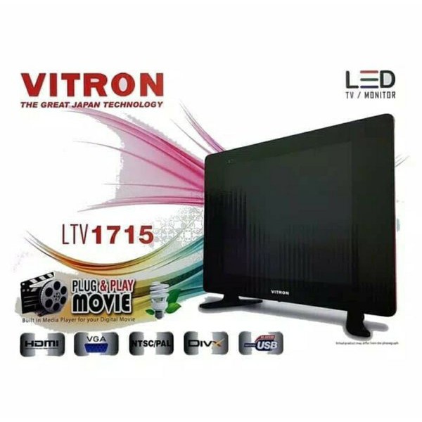 Spesial Led TV 17 inch VITRON  USB movie. Diskon