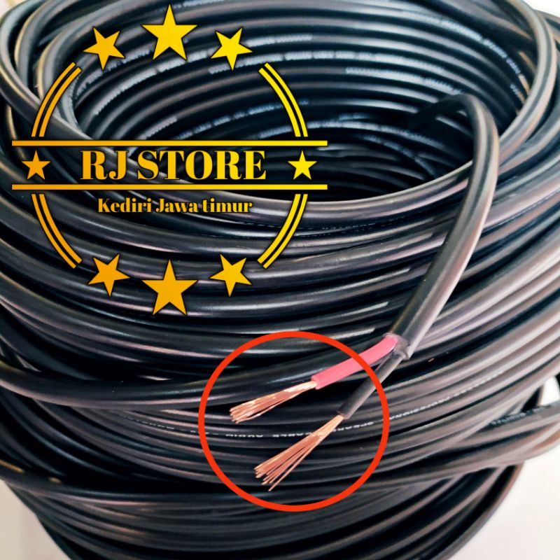 KABEL LISTRIK SERABUT 2X0,75 TEBAL HITAM PERMETER