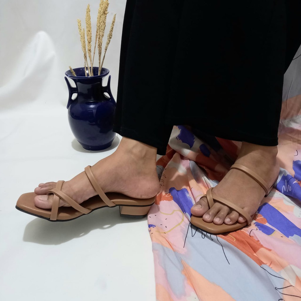 Heels Tali Wanita Hak Tahu Tinggi 3cm NESANH - MAUDY