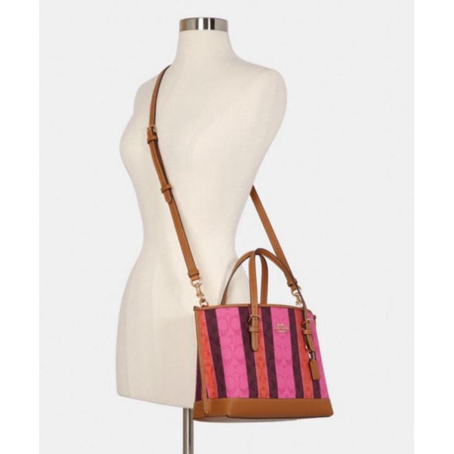 Coach Mollie Tote 25 In Signature Jacquard With Stripes(C4086)