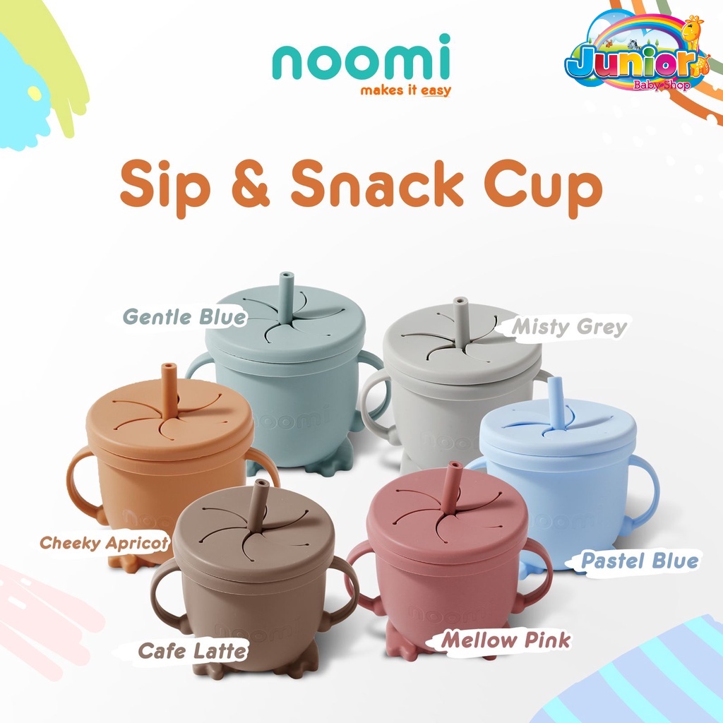 Noomi Silicone Sip And Snack Cup - Botol Minum Silicone Anak