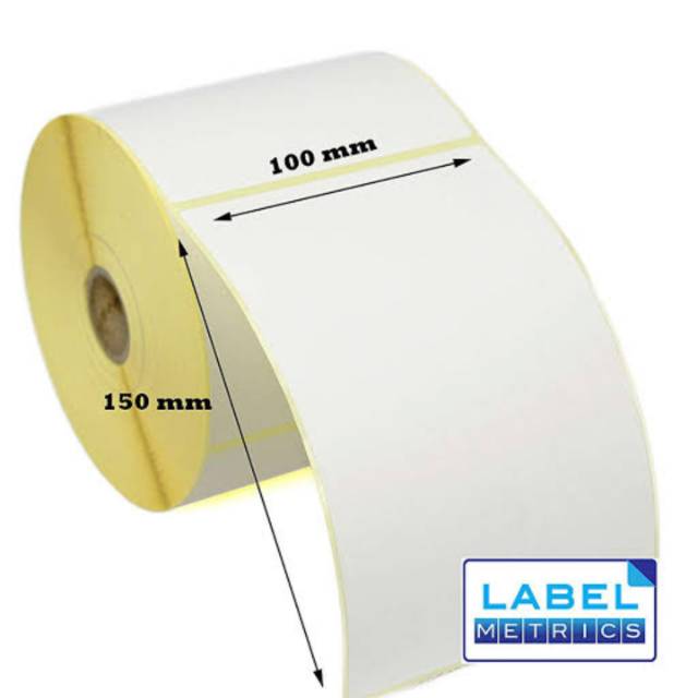 STIKER BARCODE LABEL DIRECT THERMAL UK 100 X 150 MM NON RIBBON
