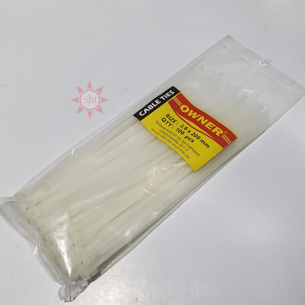 Cable Ties Kabel Ties Putih 20 cm OWNER