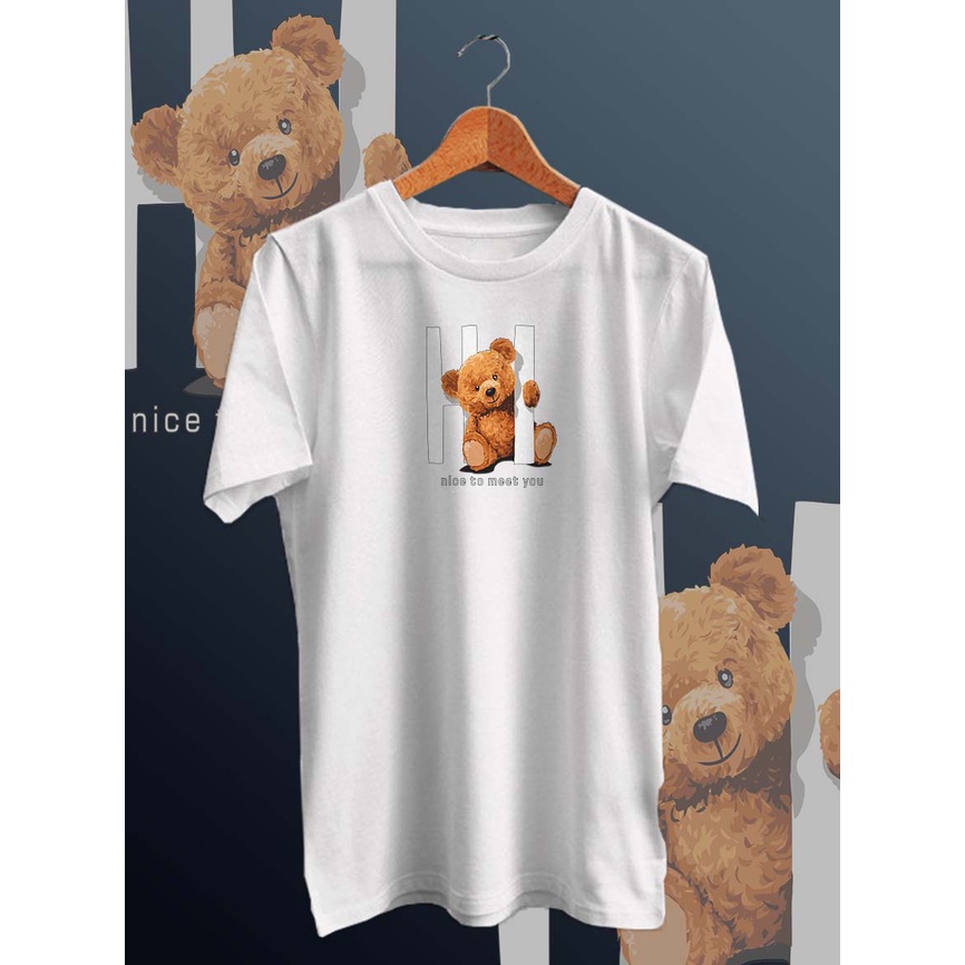 BAJU KAOS DISTRO PRIA KEKINIAN DIGITAL PRINT BEAR Hi